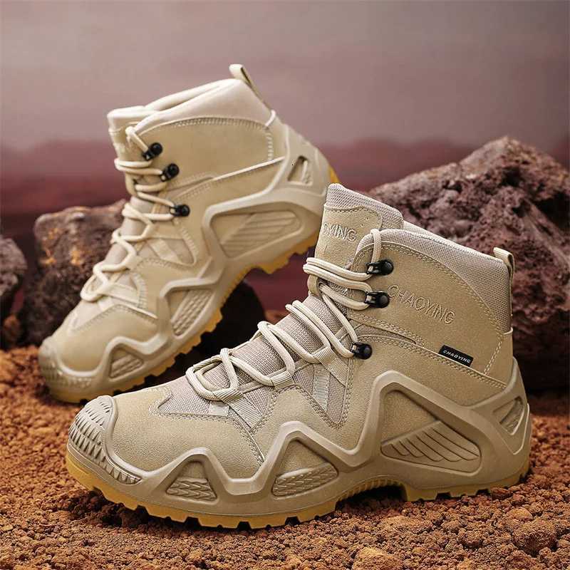 Mens Military Desert Waterproof Boots Work Safety Shoes Climbing Hiking Shoes Ankle Men Outdoor Men Tactical Boots Army Boots H2609211