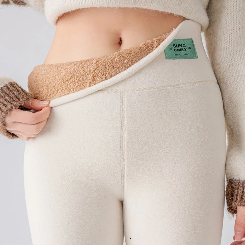 Women's Fleece Lined Leggings Thermal Winter Warm Thick Tights High Waisted Warm Skinny Pants For Cold Weather 260922
