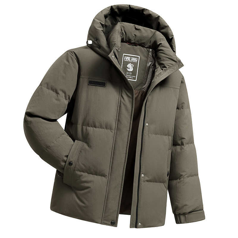 Classic Men's Down Men's Parkas Outdoor Hooded Goose Down Jackets 2026 Winter Short Style Hat Detachable Puffer Coats Streetwear Thick War
