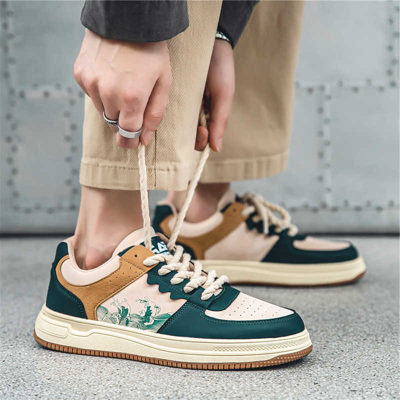 Run Men's Casual Sneaker Shoes Walking Leather Shoes Youth Casual Cricket Shoes fashion Trend Board Shoes Comfort Skateboard Shoes D260922
