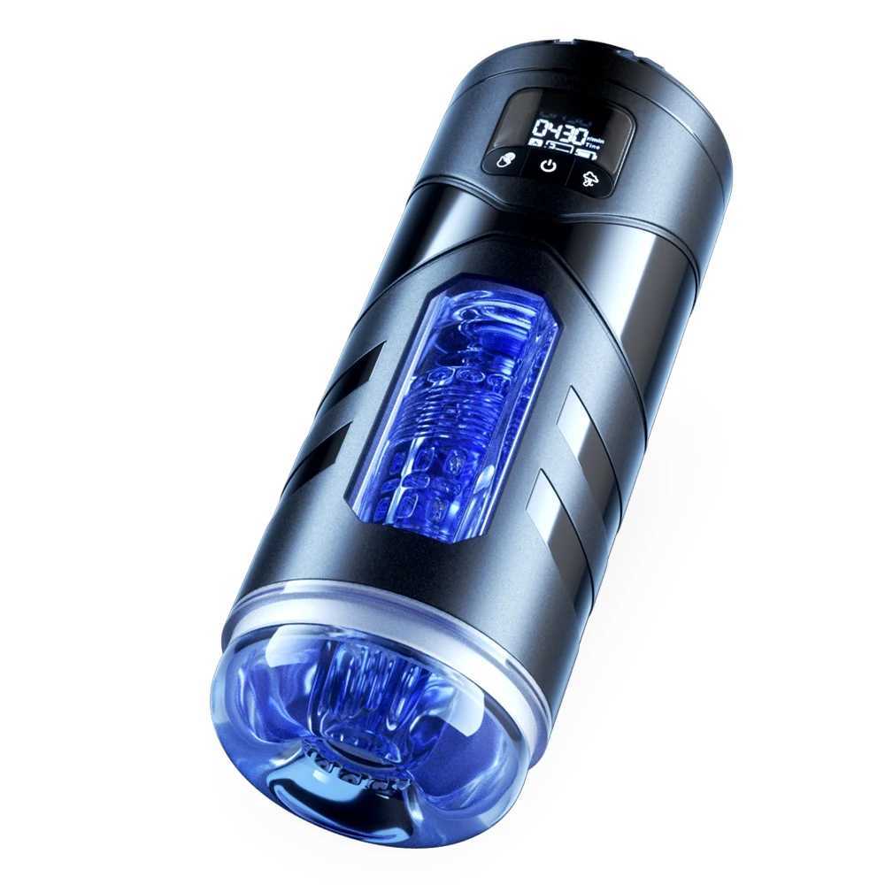 Real Automatic Heated Sucking Vibration Male Masturbator Cup Blowjob Masturbation Vagina Pocket Adults Sex Machines Toys For Man L26922