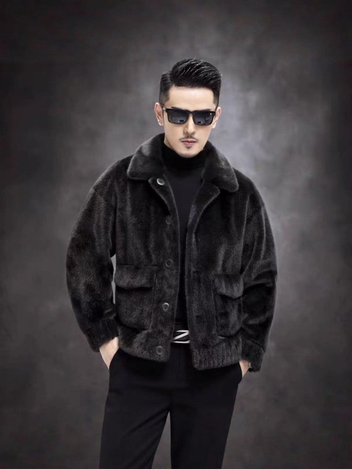 Reversible Men S Winter Fashion Casual Warm Faux Thickened New Fur Mink Coat