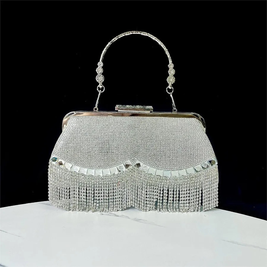 Splendidi e lucenti diamanti Borse con manico Strass Nappe n Borsa da sera da donna per borsa e borsetta con pochette e borsetta per matrimoni 26092