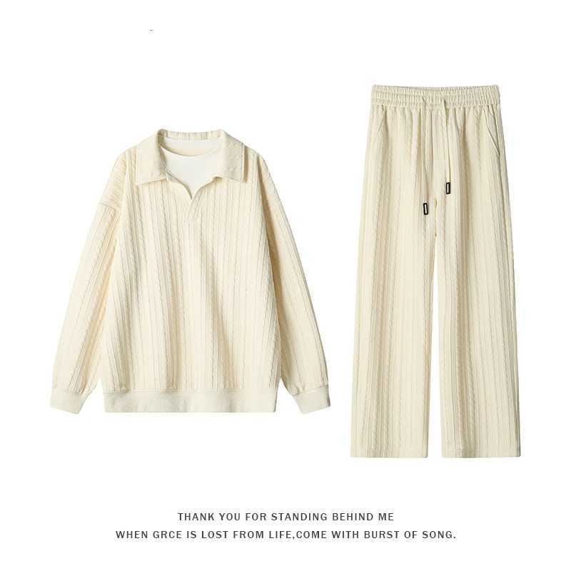 sports Men's Tracksuits Leisure clothing men Outdoor Casual sportswear set men 2 piece New type of fabric loose long trousers J260921