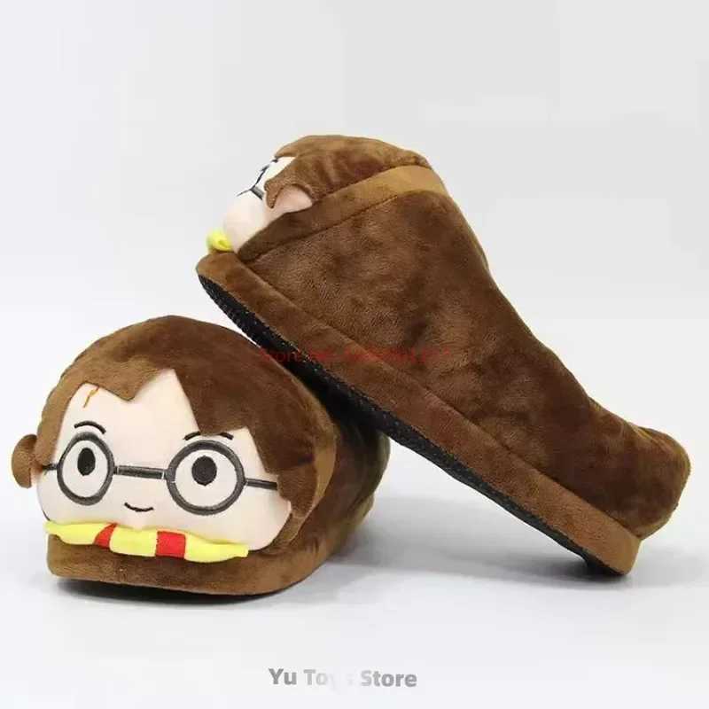 Cute Harries Potters Winter Plush Warm And Thickened Cotton Slippers Potter Couple Indoor For Breathability Shoes Surprise Gift T260922