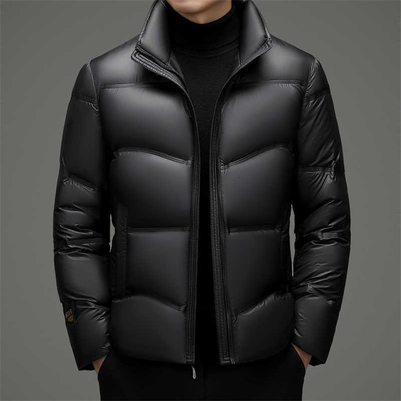 Winter Men's 2024 Down Parkas New Men's Bright Face Stand up Collar Down Jacket Thickened Anti Cold Warm Casual Coat with 90% Duck Down Co