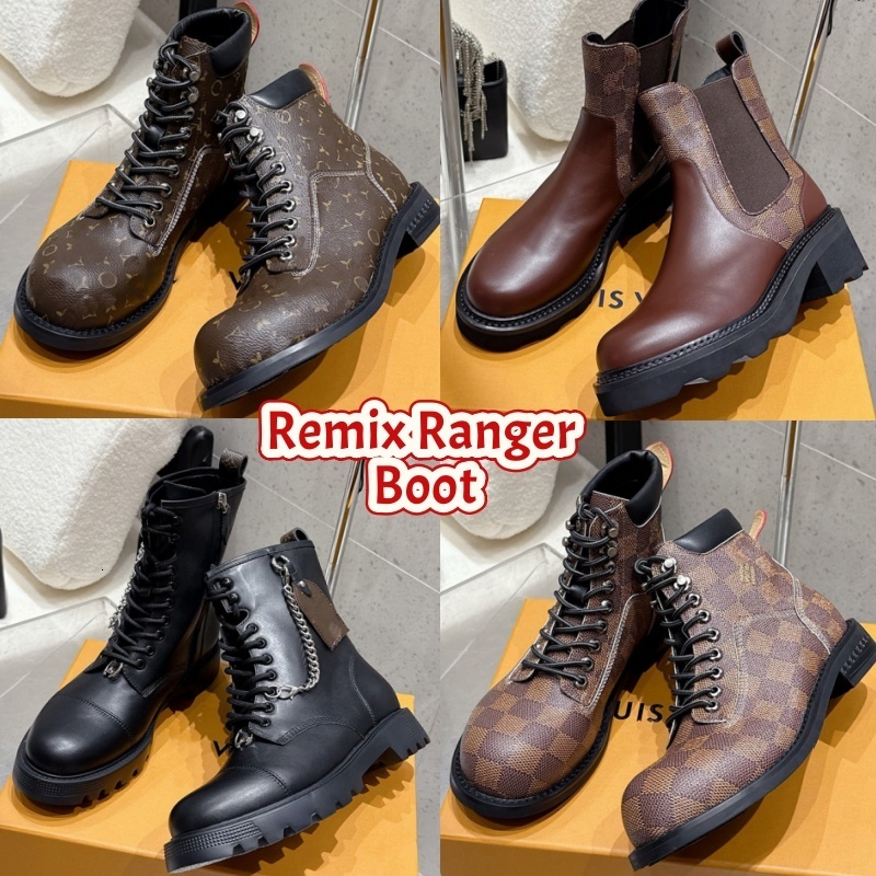 boot designer luxury harness leather combat black steel toe winter snow fur platform man mens woman womens outdoor sport casual fashion box football
