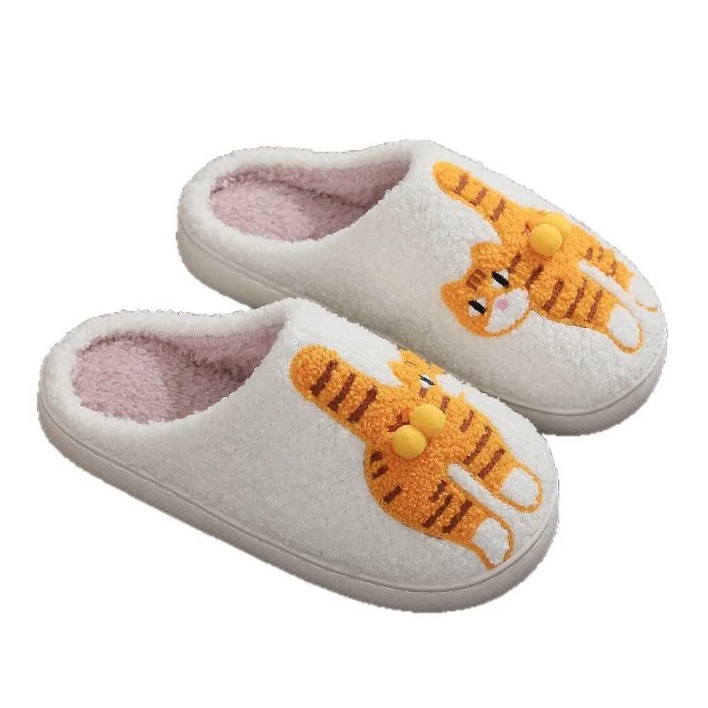 Fashion Creative 3D Cat Eggs Slippers Funny Cute Cartoon Kitty Slippers Thick Bottom Non-Slip Winter Plus Bedroom T260922