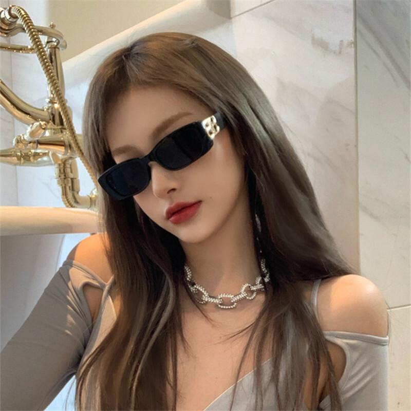 New European And American Style Retro For Women Simple Square Disco Glasses Trendy Small Face Hot Girl Internet Celebrity Sunglasses Liuyuemoshang