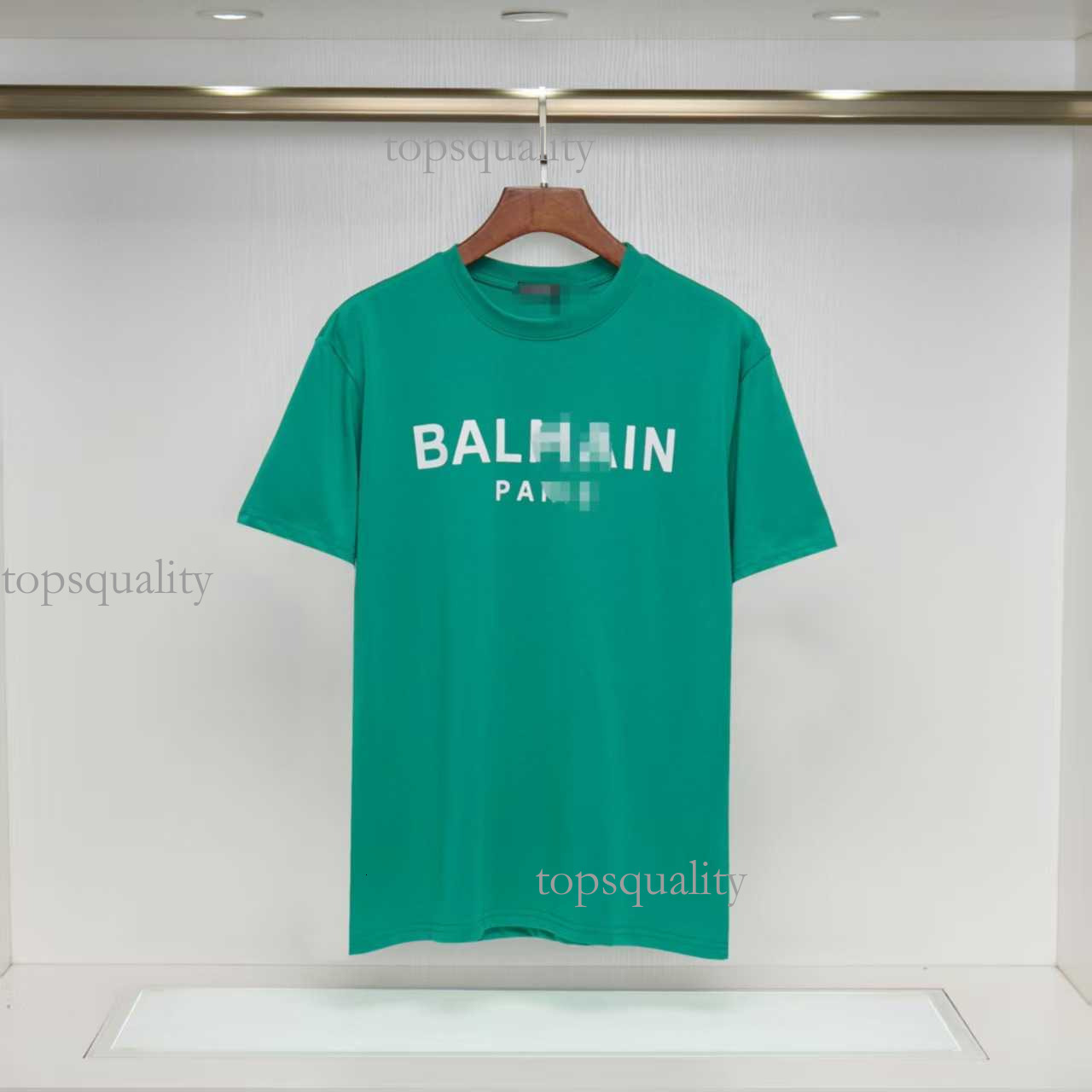 Brand Balrman Shirt Designer Trendy Spring Summer Loose Balmaiitily Pullover Sleeve Embossed Classics Letters Cotton High Quality Couples Balmanness