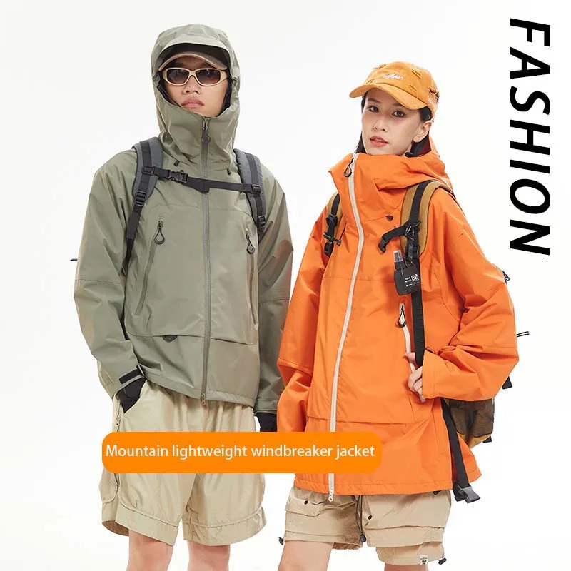Men Waterproof Hiking Jacket Women Windproof Sports Coat High Quality Hooded Jacket Outdoor Ride Climbing Running Jacket 260922