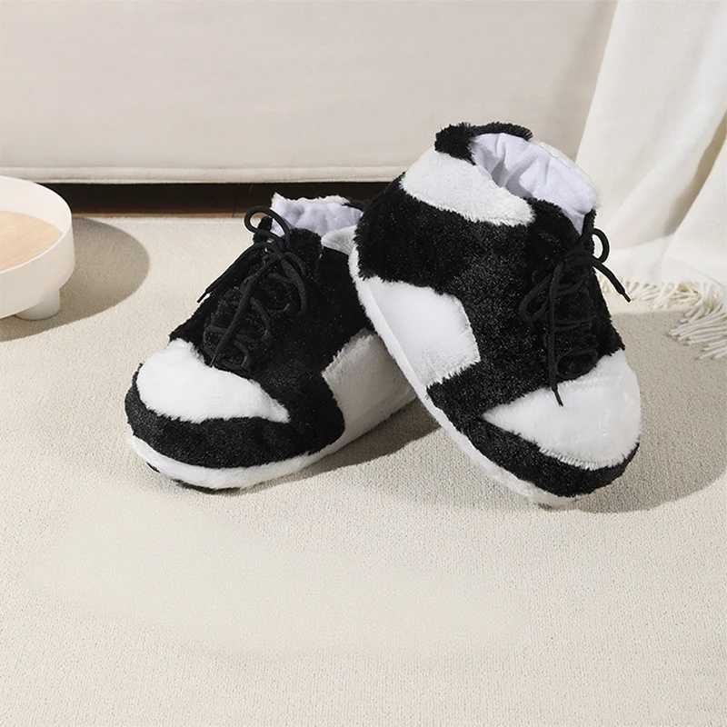 Cute Cartoon Animal Warm Home Plush Shoes Women's/Men Winter Cotton Cute Shoes Woman Male Foam Sneakers Bread Fat Slippers Size T260922