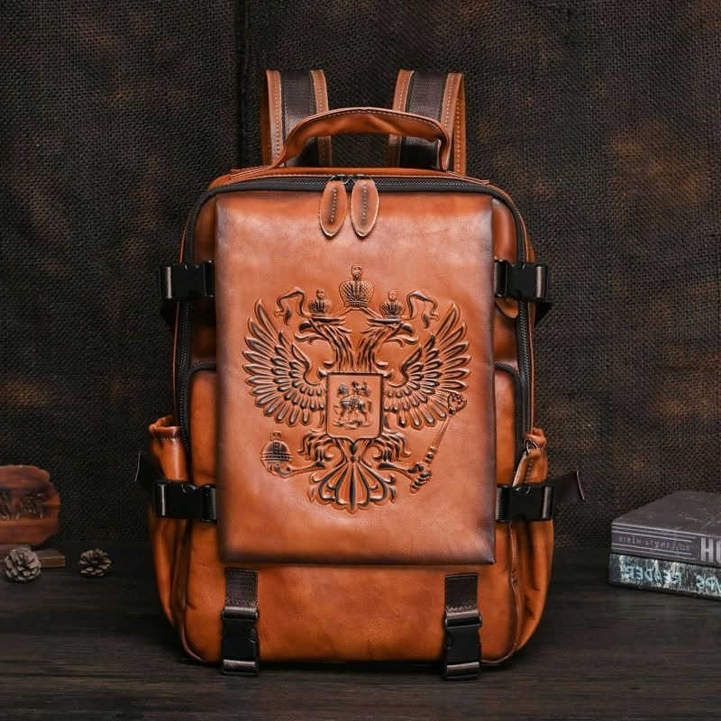 Backpack Backpack Style Vintage Leather for Men Large Capacity Travel Business Laptop Bag Casual Daypack H260922