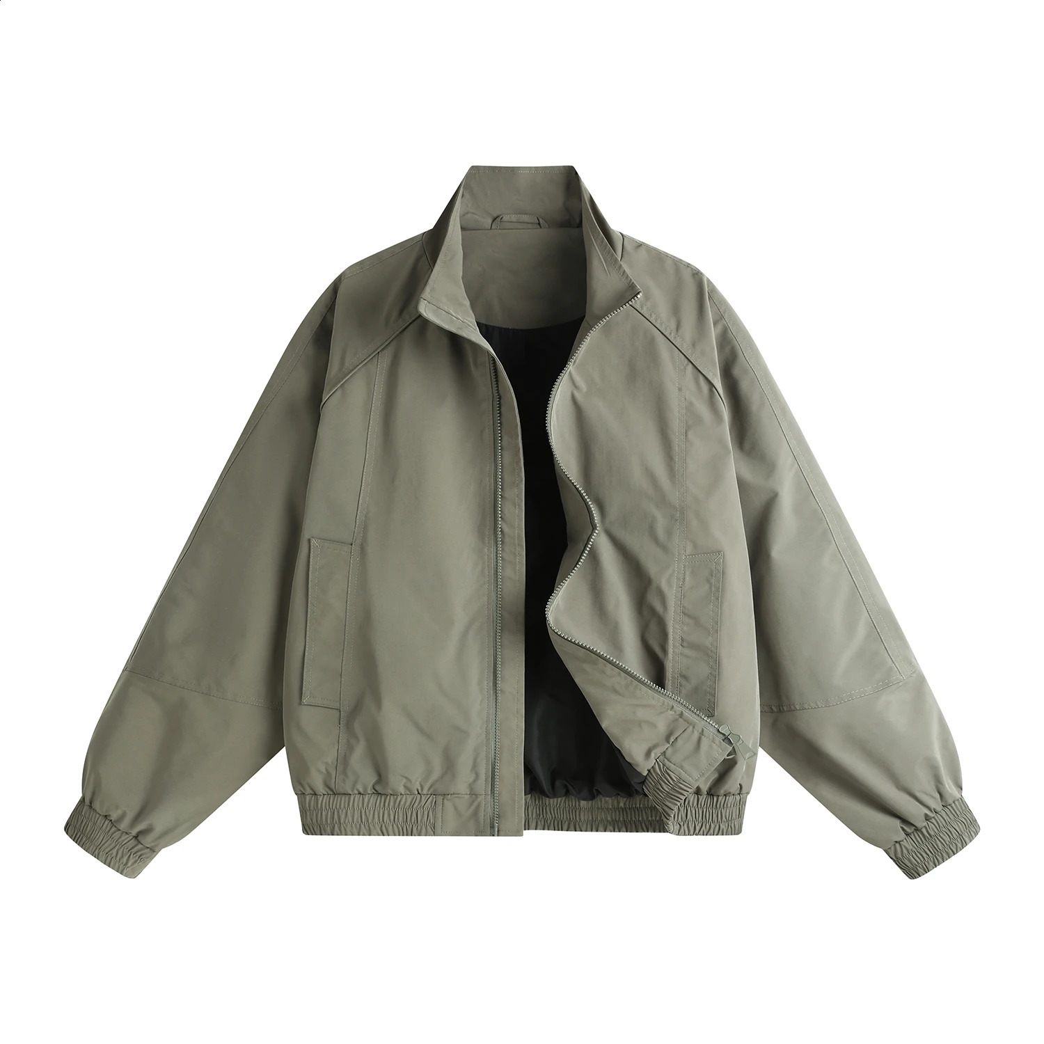 Autumn and Spring Pure Color American Vintage Sports Workwear Jacket Men's Casual Loose Windproof High Quality Outerwear 260921
