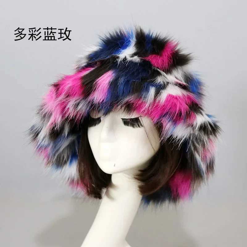 Fur 2023 Faux Winter Bucket Warm Hats for Women Outdoor Caps Soft Fleece Fisherman Cap Fluffy Earwarmer Ski Vacation Hats Gift M260921