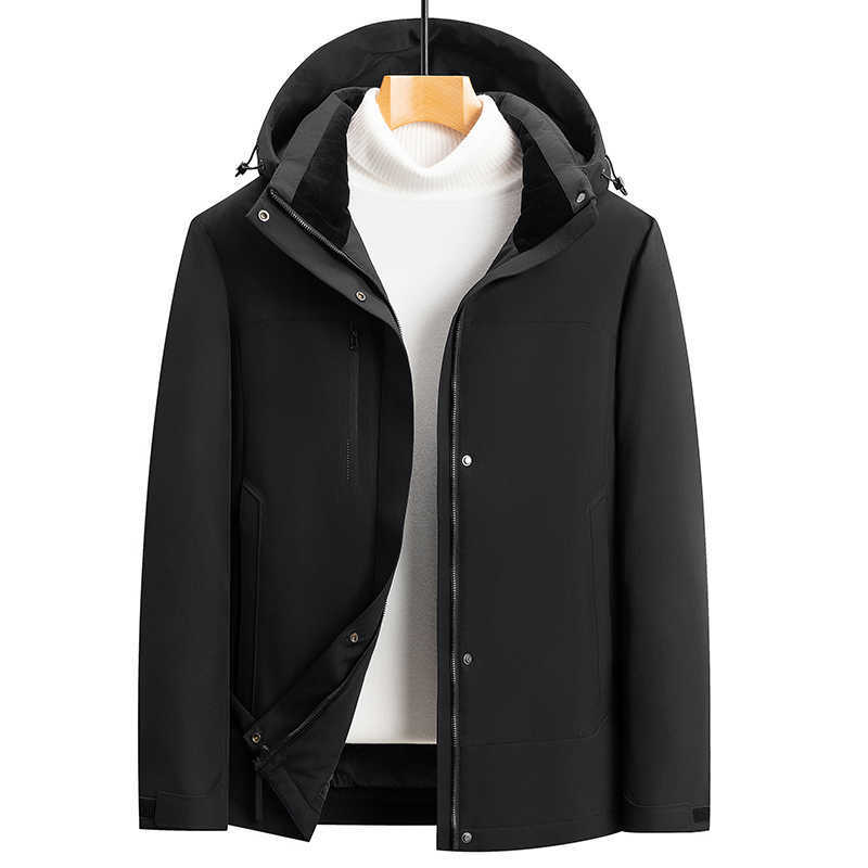 Casual Parkas Men's Men's Down Hooded 90% White Duck Down Jackets 2026 Winter Streetwear Loose Windproof Warm Puffer Coats Outdoor Parkas