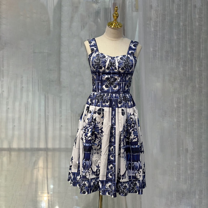 Robe élégante pour femmes et filles, Style glamour, imprimé rétro, pour dîner formel, charmante, gilet, robe de princesse de luxe