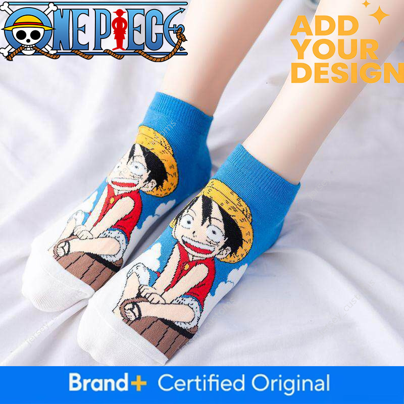 Korean Cartoon Anime One Piece Spring Summer Cotton for Men and Women, Low-Cut Invisible Socks, Deer Boat Socks