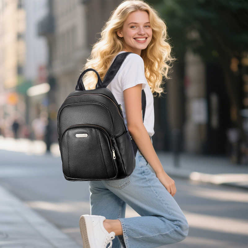 Style Adult women's Mini Backpack Backpack Legitimate Genuine leather 100% Natural Cowhide Aesthetic Fashion backpack 2026 NEW H260922