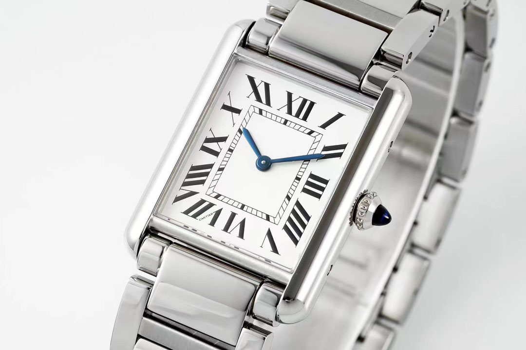 Fabricante AF La última versión Tank Series WSTA0135 Reloj Esfera blanca 29,5 mm Movimiento de cuarzo VK Pulsera de cuero Relojes para niños