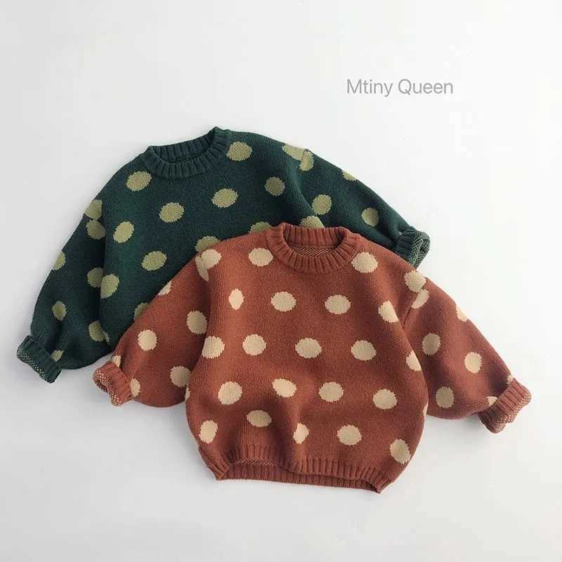 autumn Pullover 2026 new spring winter fashion Baby girl kids cotton dot sweater children comfortable cute baby Clothes Children Clothing C260921