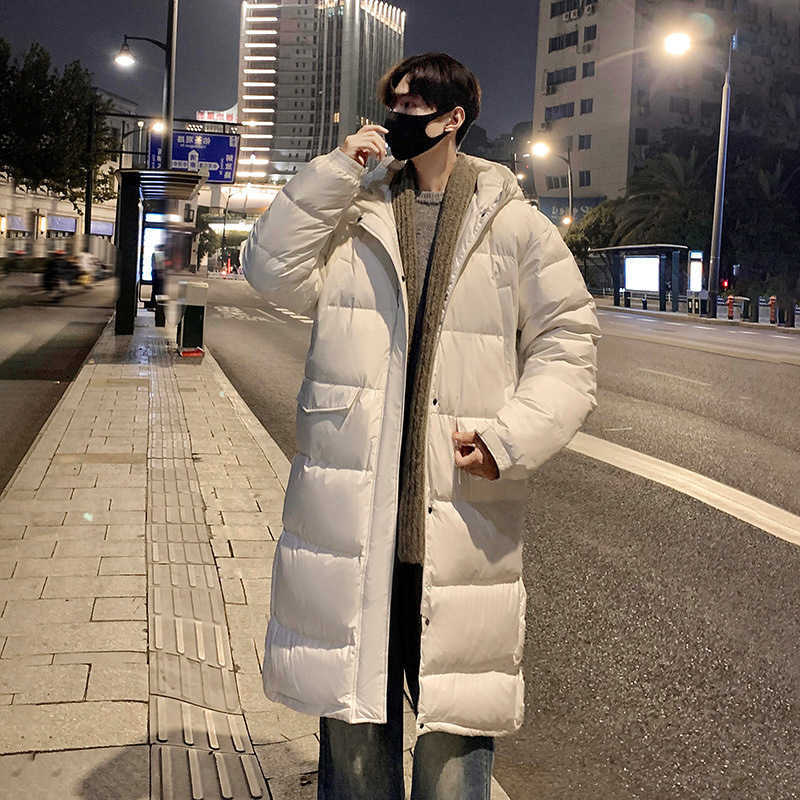 Parka da uomo per il tempo libero Down Parka imbottito in cotone lungo piumino caldo Parka da uomo slim in cotone lungo cappotto design di alta qual