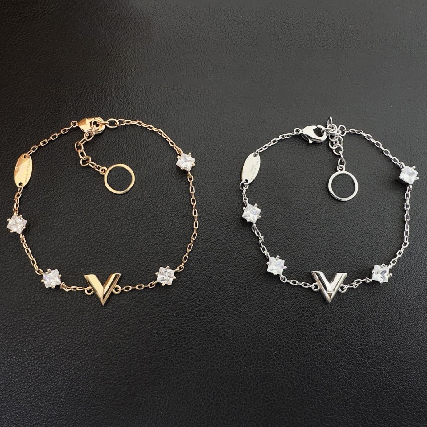 designer Charm Bracelets 18K Gold Plated with diamond bracelet gold bracelets without box