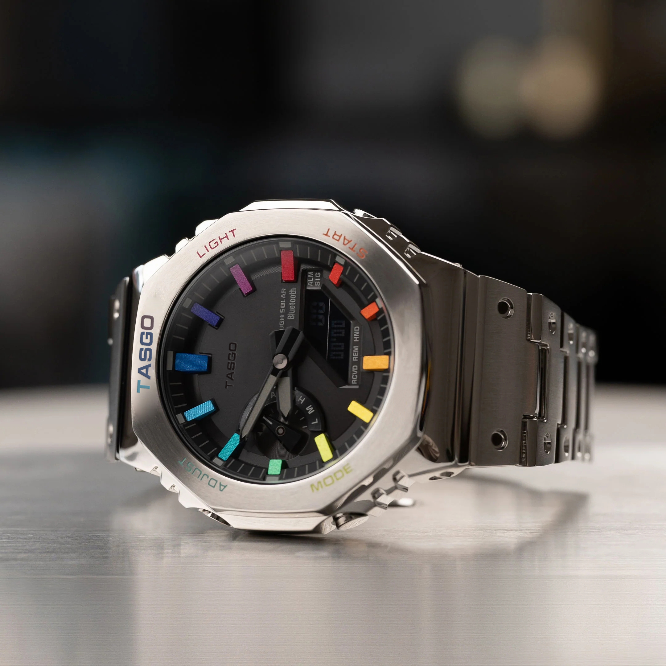 Stainless Steel Large-Face LED World Time Unisex Sports Watch68