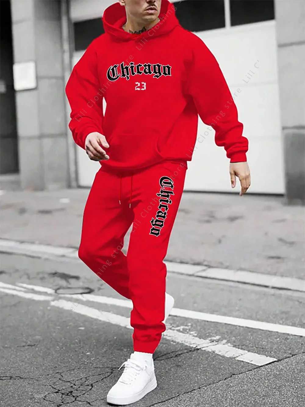new Men's Tracksuits 2025 Soft Comfortable Mens Tracksuit Hoodie Sweatpant 2 Piece Set Autumn Winter Fleece Hip Hop Hoody Coat Pullovers Clothi