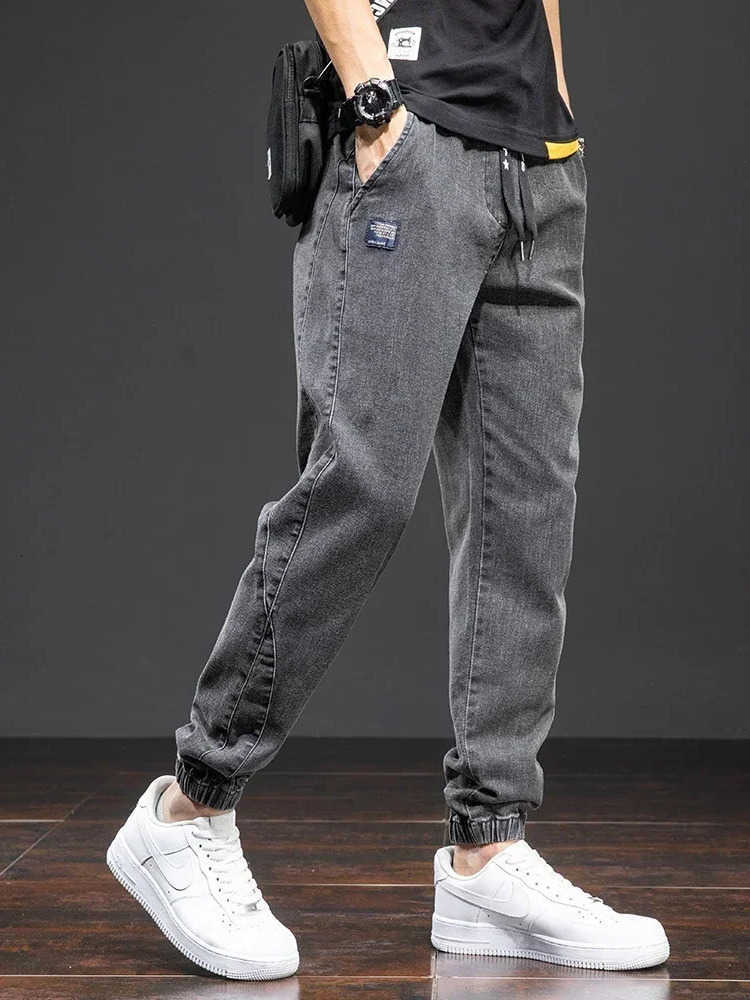 Summer Spring Men Tapered Harem Denim Pants Casual Jogger Baggy Jean Trousers Male Plus Size 5XL Strtwear S260922QI7M
