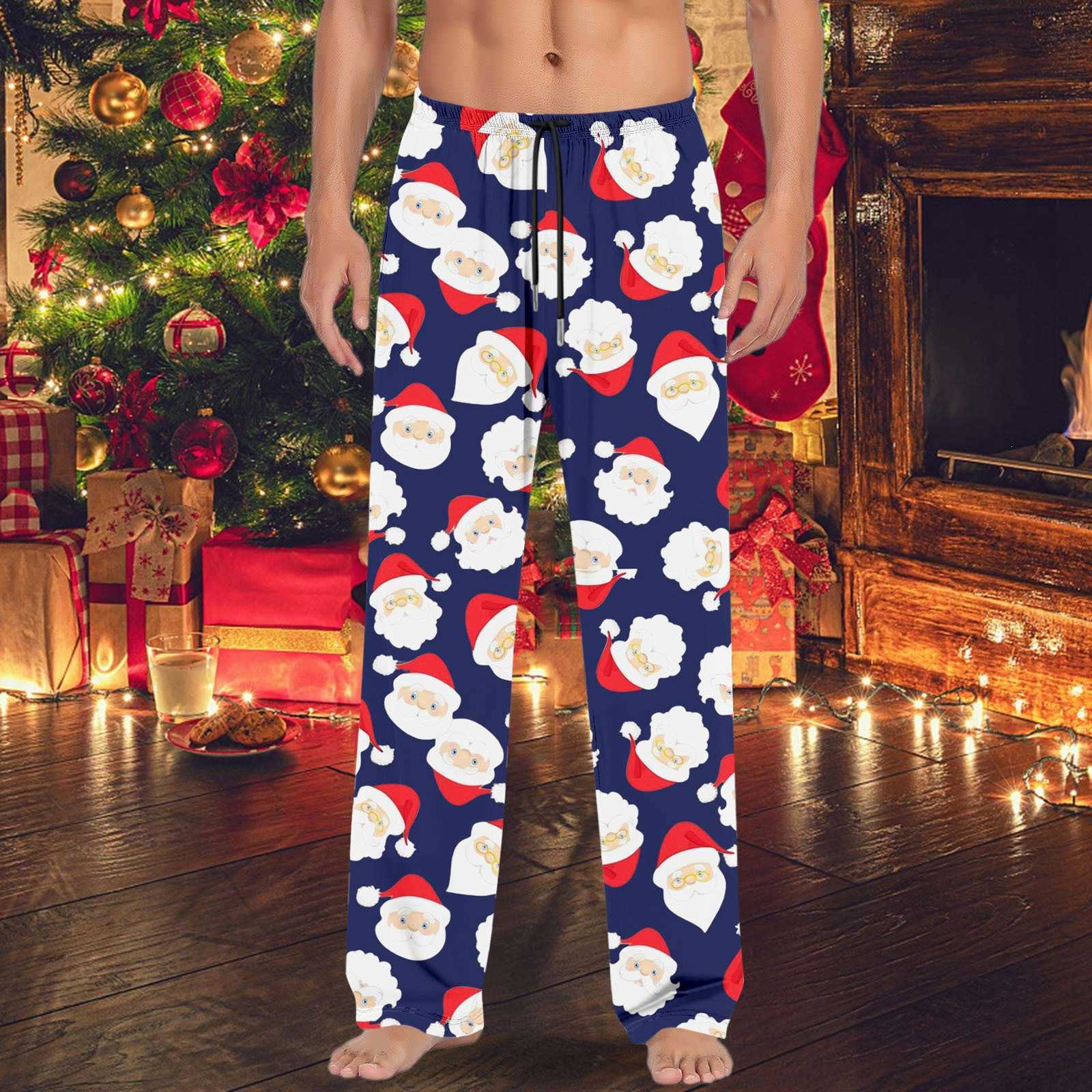 New men's and women's long pants with 3D printed designs suitable for loungewear and sleepwear T260922