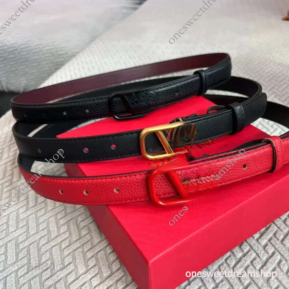 2026 va lens ti nos blets designer belts for Womens Fashion Genuine Leather Luxurys Woman Waistband Mens Thin Golden Red Buckle Belt valens tinos 2.