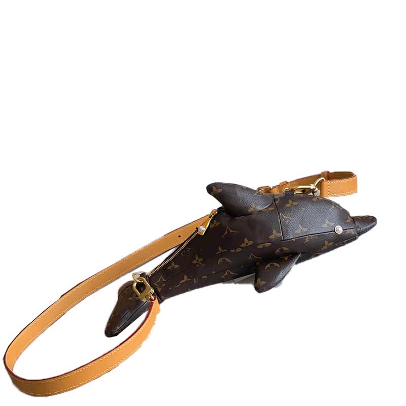 M14963 Leather Dolphin Flower Coin Purses Women Luxurys Designers Bags Totes Handbag Wallets Messenger Purse Key Chain Card Holder pouch Travel 28cm
