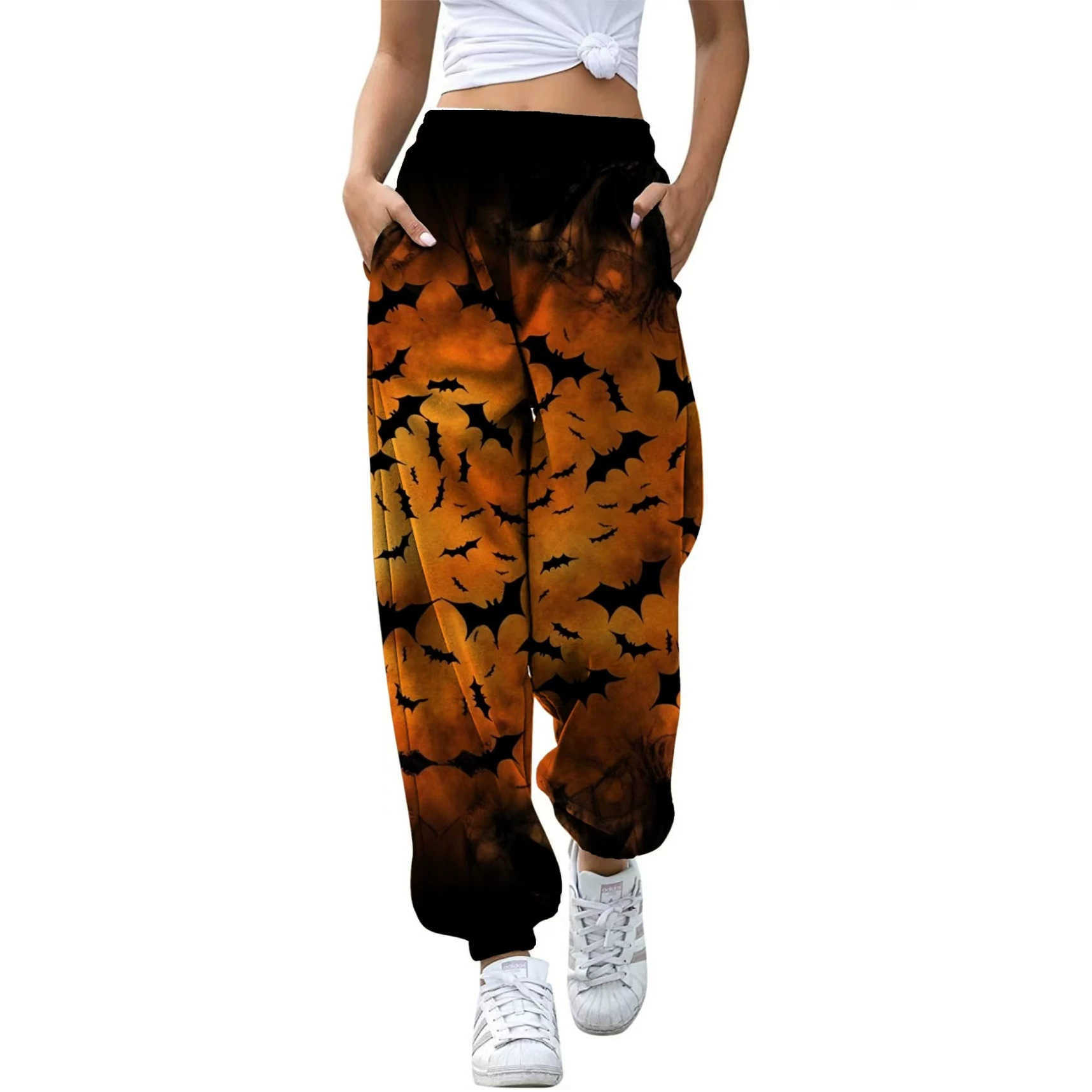 2026 new spring and autumn 3D printed digital loose-fit casual jogger pants T260922