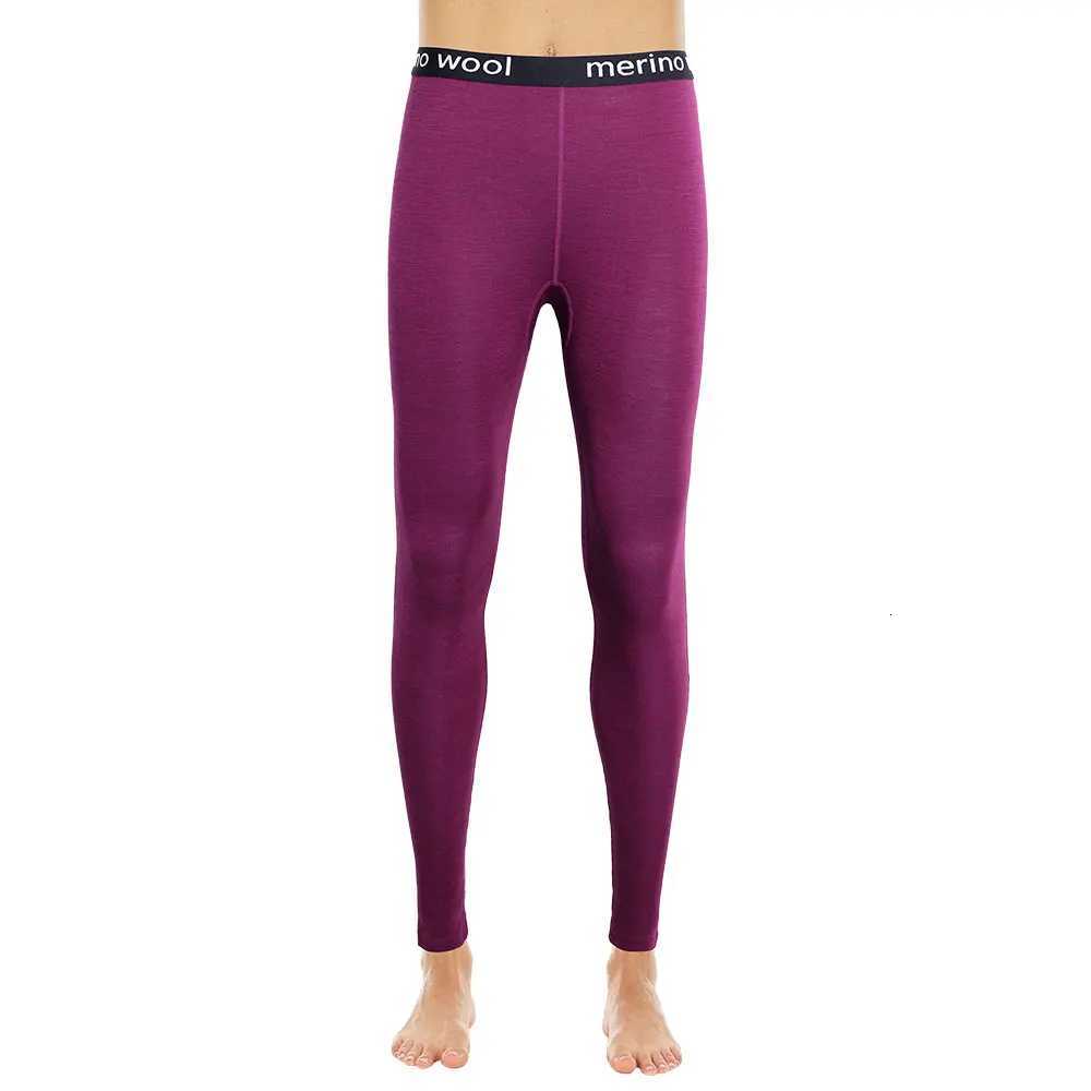 Thermal Underwear Women's 100% Merino Wool Womens Base Layer Thermal Pants Merino Wool Leggings Women Long Johns Breathable Thermal Underwear B