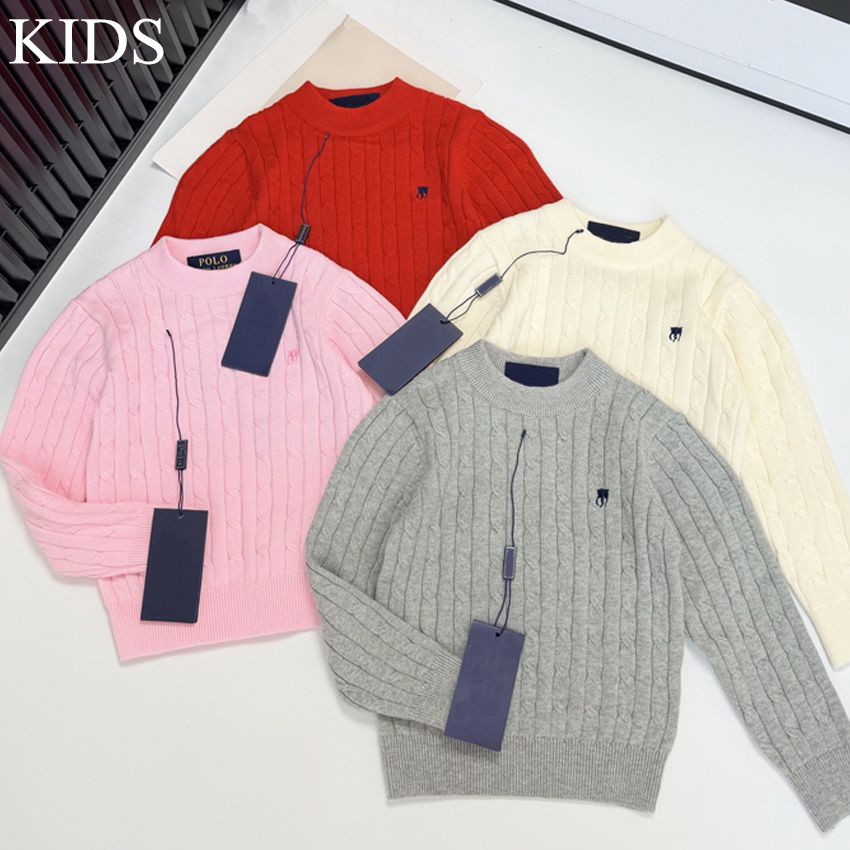 kids designer clothes boys ralphsweater girls Wool pullover ralphhh laureenn sweater Winter Cardigan Embroidery small horse lapel zipper coat Classi