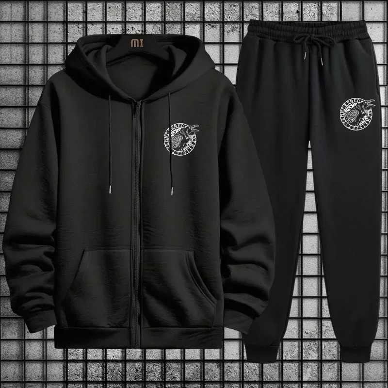 Casual Mens Men's Tracksuits Tracksuit Set 2025 New 2 Pieces Zipper Hoodie with Pants Urban Streetwear Outfit Autumn Winter J260921