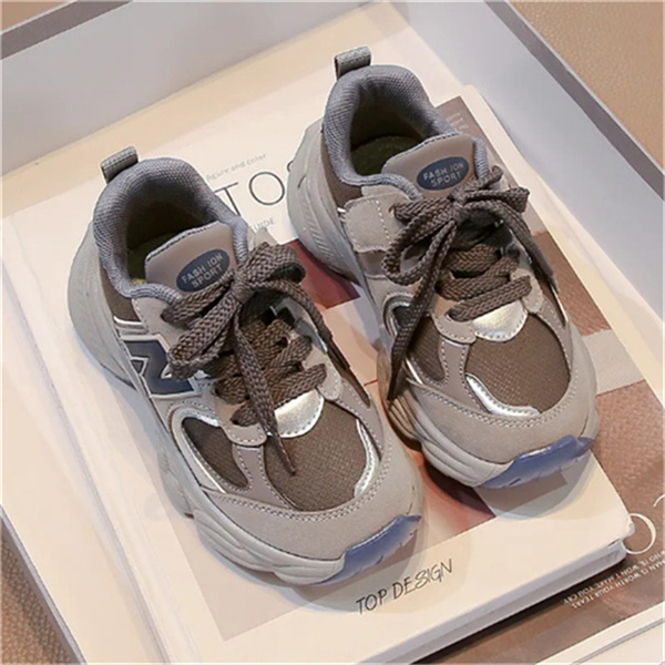 Designer Kids Sneakers Fashion Luxury Outdoor Boys Girls Athletic Shoes Chunky Dad Shoes Youth Lace Up Running Sneakers Breathable Casual Sport Shoe