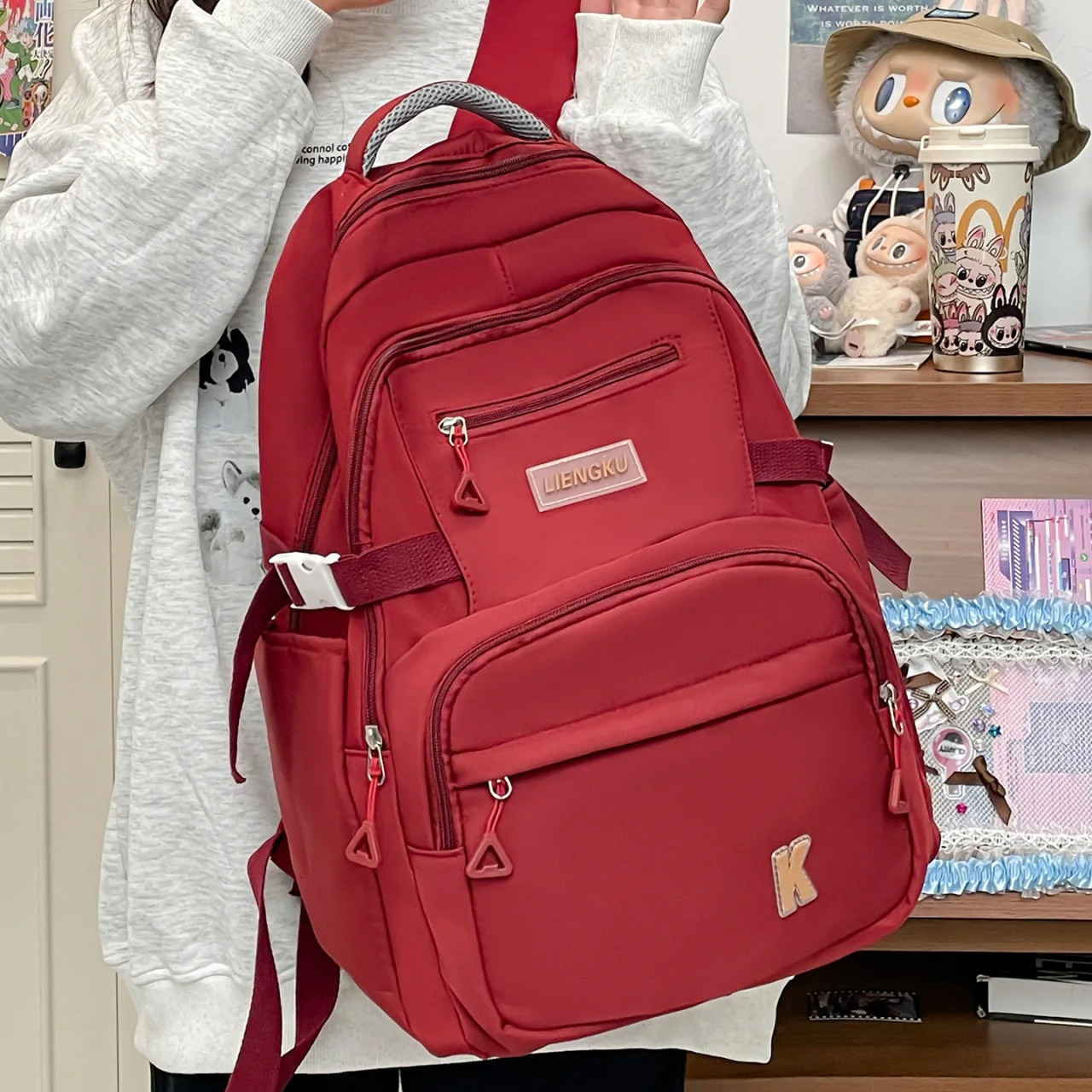 Personality Casual Large Capacity Backpack For Women Korean Version Versatile High School College Internet Celebrity 260922