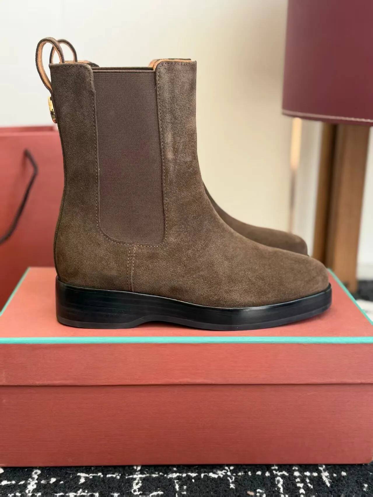 Boots Women Ankle Leather Zipper Lace Up Combat Riding Brown Round Toe Low Heel Winter Casual Fashion Designer Luxury Classic Elegant Soft Comfortab
