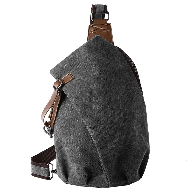 MTE ELAN Borsa a tracolla in tela retrò di grande capacità Uomo Petto in pelle Casual Viaggio per il tempo libero Zaino a spalla verde oliva maschil