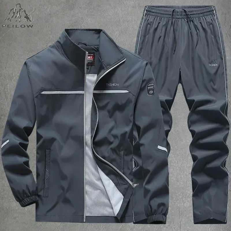 Tracksuit Men's Tracksuits Men's Athletic Casual Jogging Gym Sweatsuit 2 Piece Jackets + Sweatpants For Running Football Training Sports S