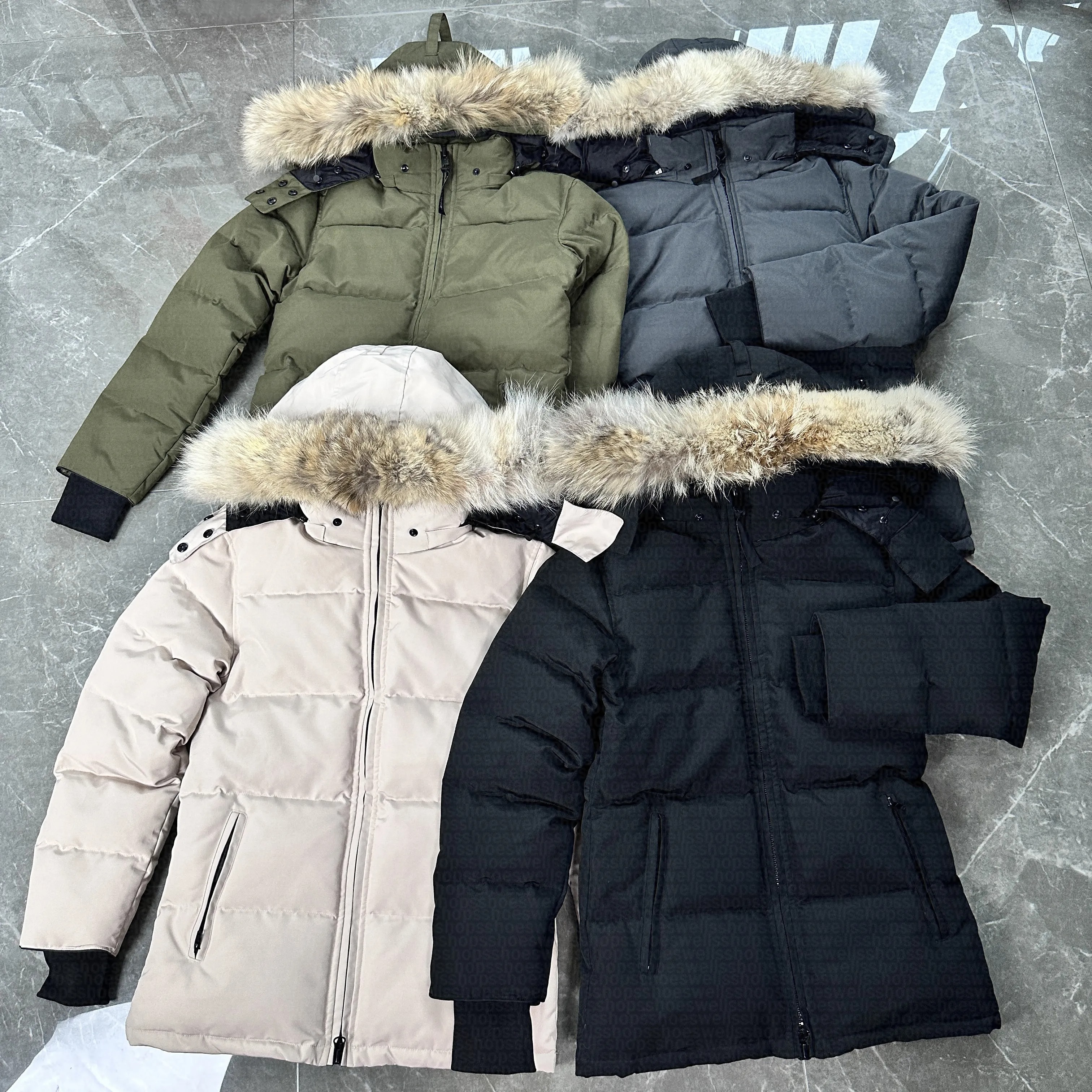 Designer Women Coat Canada Down Jacket Hooded Puffer Jacket Large Pocket Fur Collar Thermal womens autumn winter Large Clothing Christmas Coats Doud