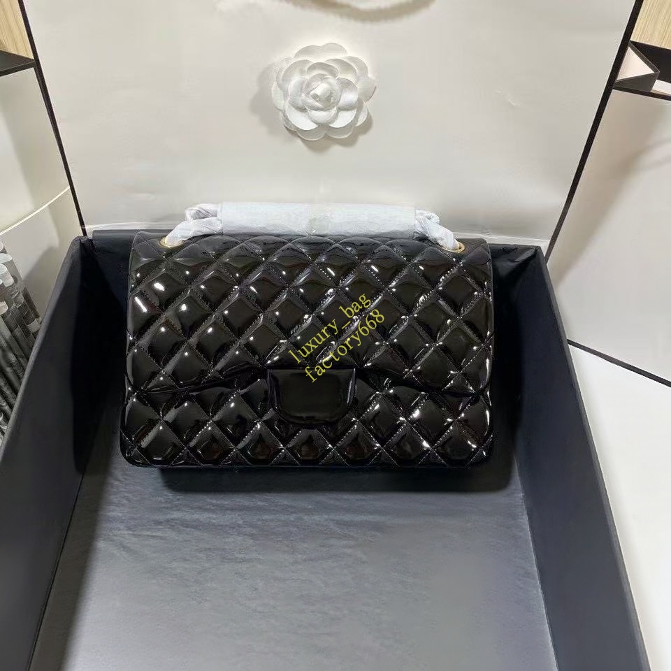 12A women bags designer designer shoulder bag 25CM patent calf leather Leather Chain Classics bags high quality designer bags luxury designer bag gi