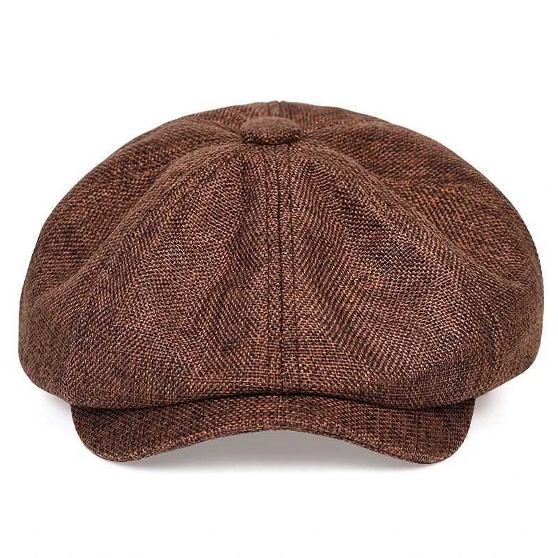 Hats Wide Bucket Brim Hats New Men Casual Newsboy Hat Spring Summer Thin Retro Beret Hat Wild Casual Hats Unisex Octagonal Cap Fashion Hip Hop Caps