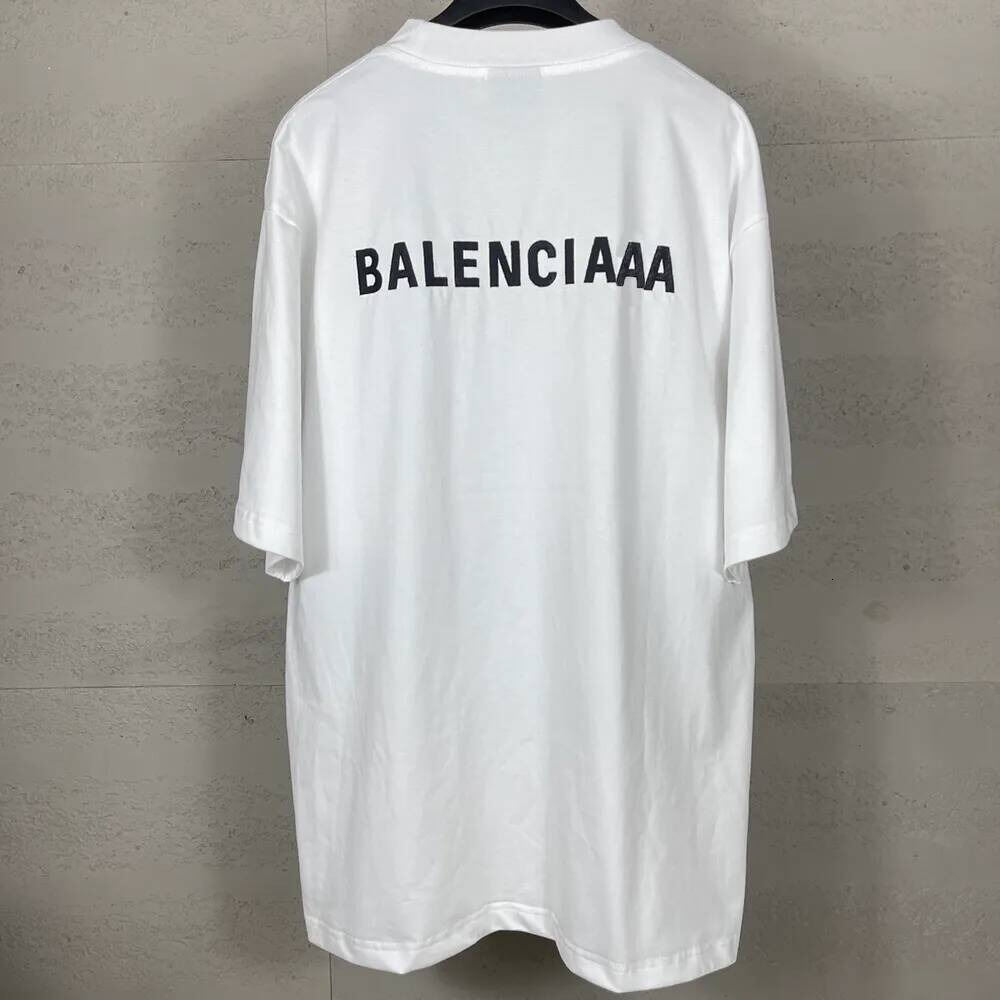 Paris Shirts Designer Summer Fashion Brand Mens Balneciga Shirt Womens Casual Pure Cotton Extra Large Loose Size Tshirts Short Sleeve High Quality C
