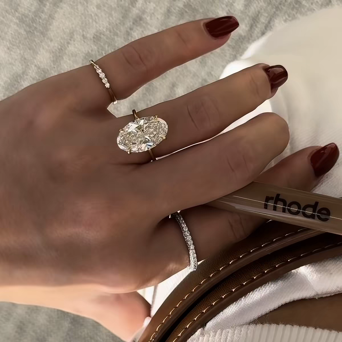 Choucong Gorgeous Wedding Rings 4CT 8*12MM High Carbon Diamond Luxury Jewelry Genuine 100% 925 Sterling Silver Waterproof Eternity Women Bridal Ring