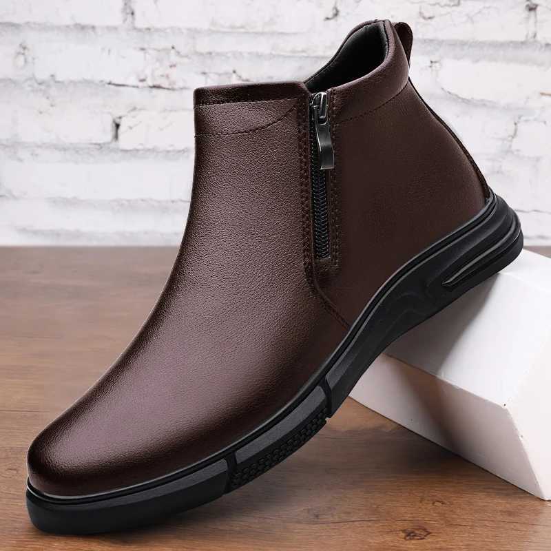 Designer Genuine Boots Leather New Men Chelsea Boots Leather Slip on Elastic Ankle Boots Formal Business Dress Shoe Hot-selling Short Botas J260922