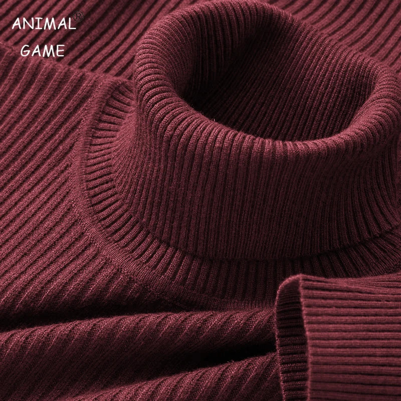 Autumn Men's Long Sleeved Turtleneck Sweater Stripes Knitted Heavyweight Sweaters Winter Outdoor Solid Color Daily Warm Coats 260922