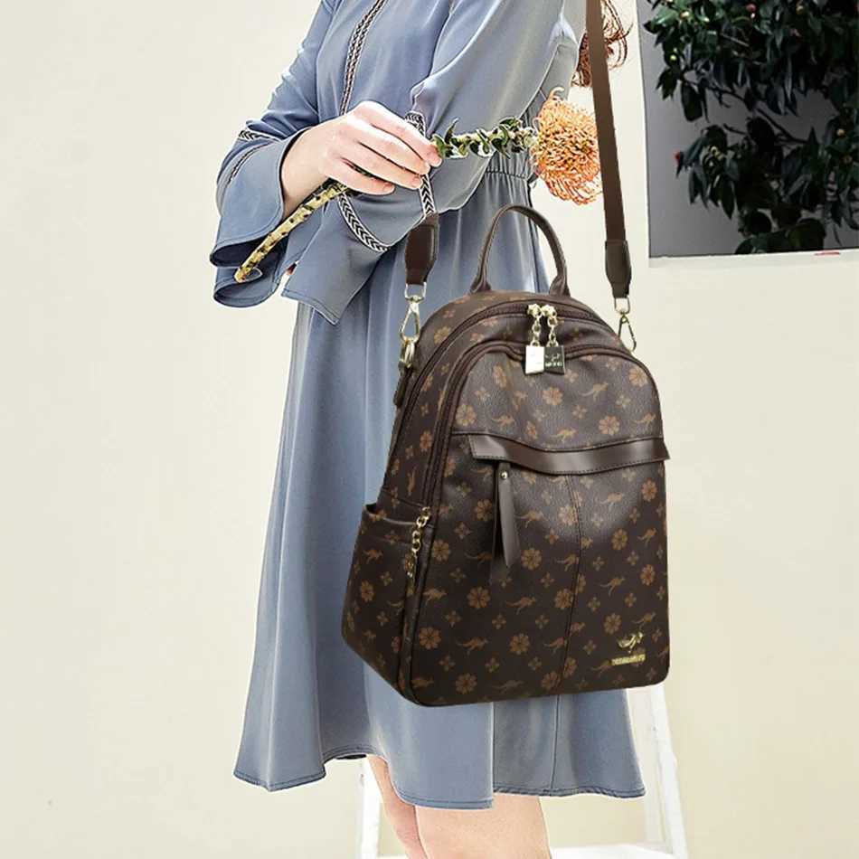 Fashion New Classical Backpack Style High Quality Soft Leather Travel Backpack Women Large Capacity Shoulder Bags School Bag Backpacks H2609221